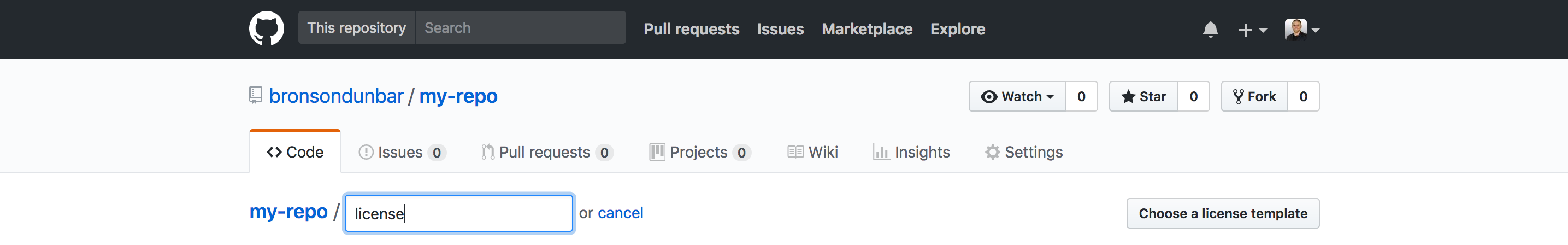 Create license file