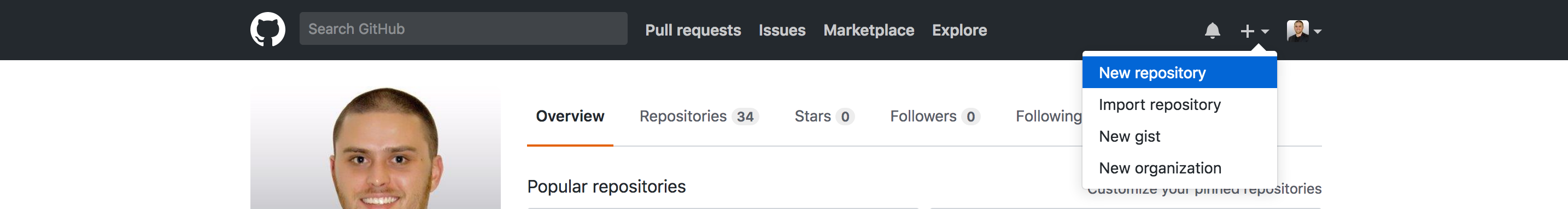 Create new repo