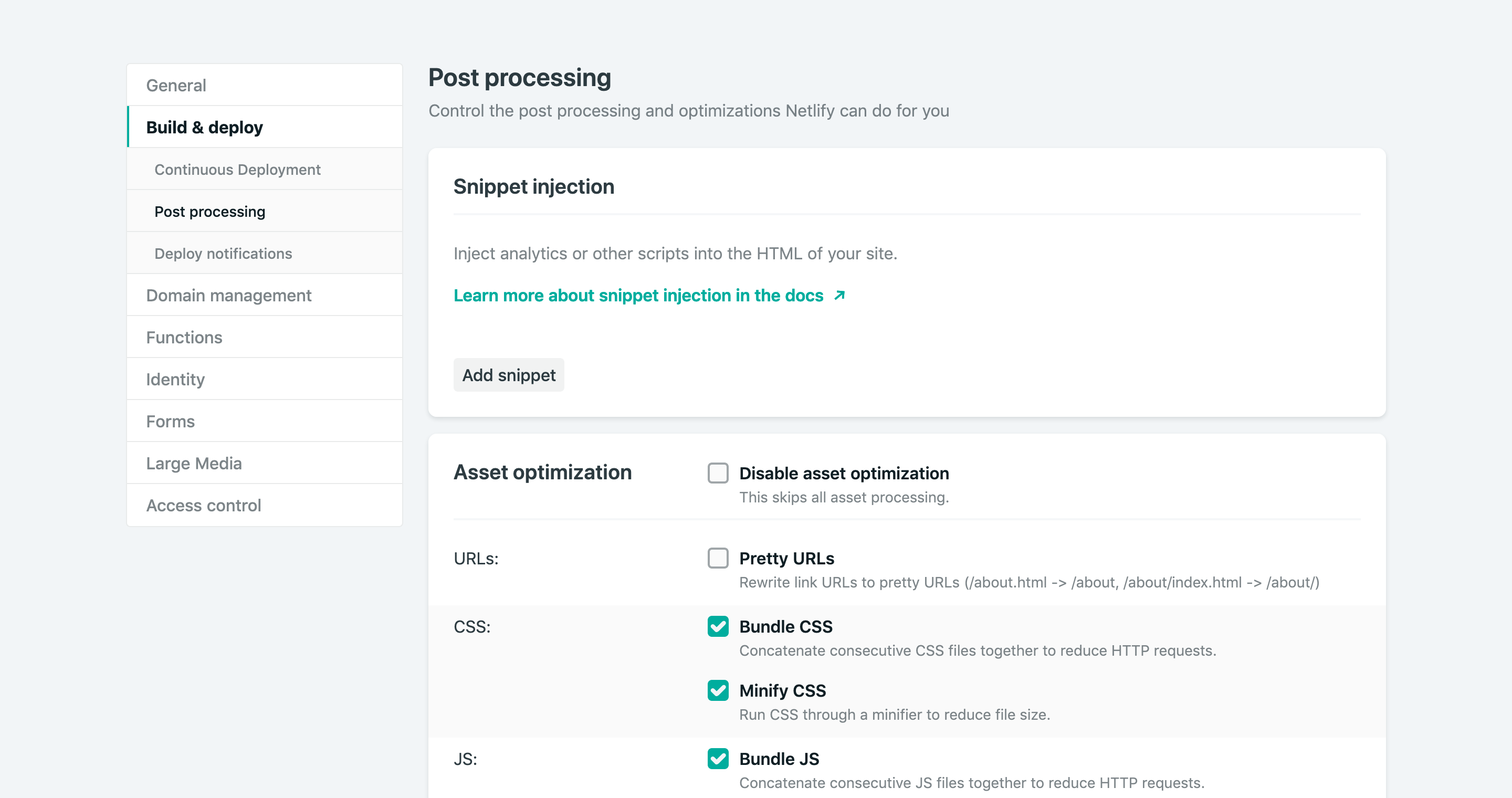 Netlify asset optimization