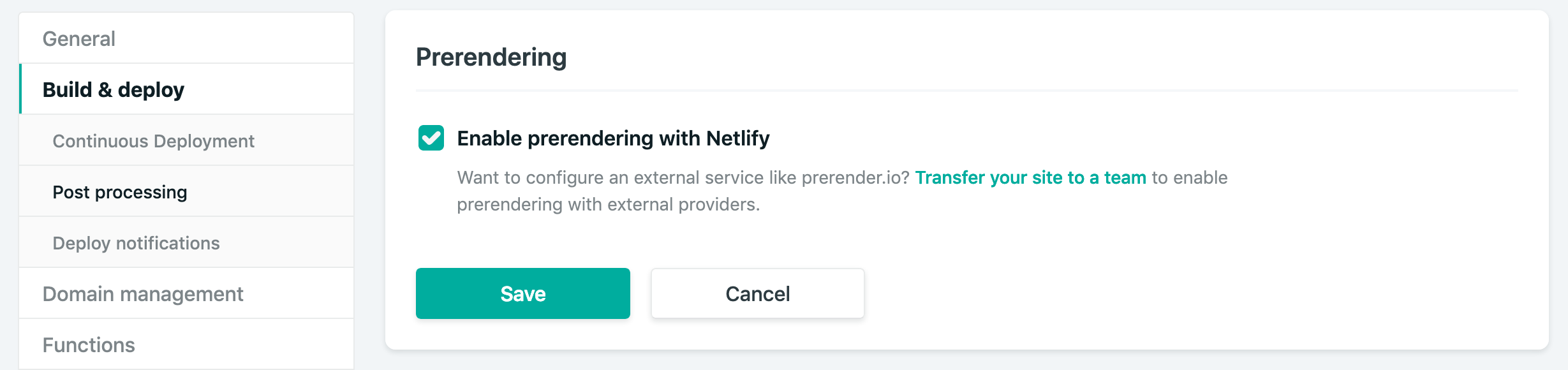 Netlify pre-render