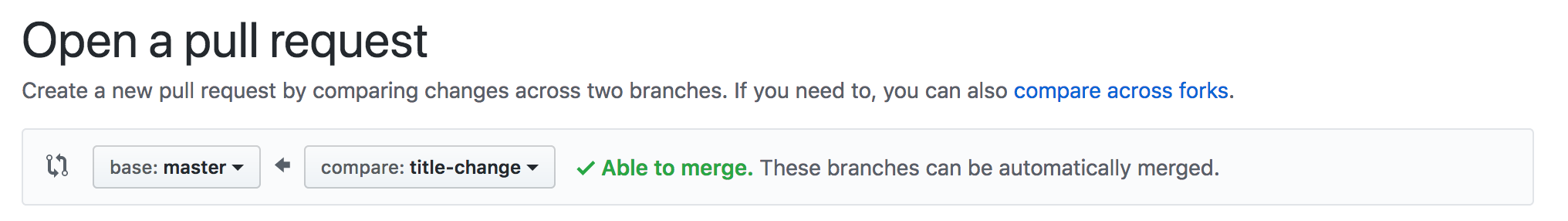 Pull request options