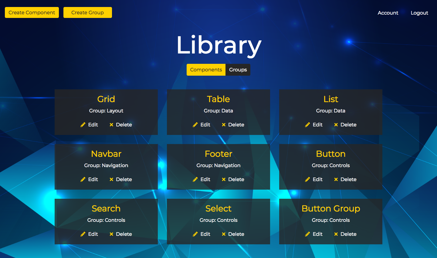 React Component Library CMS