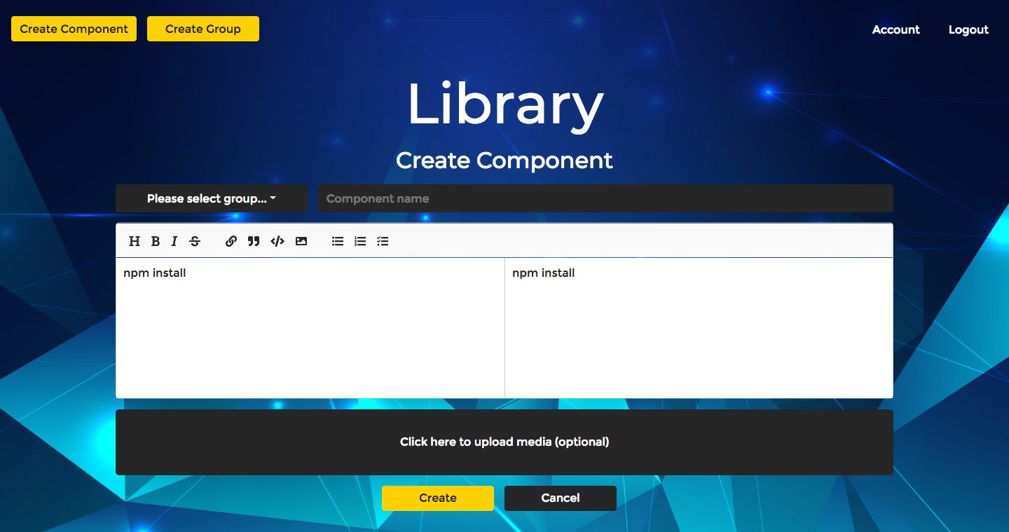 React Component Library CMS